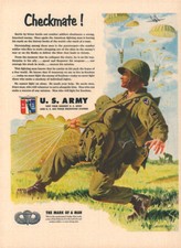 1951 U.S ARMY Recruiting Paratrooper Soldier VINTAGE MAGAZINE PRINT ADVERTISEMEN picture