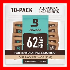 Boveda 62% RH Size 8-10 Pack Two-Way Humidity Control Packs - for Storing 1 Oz - picture
