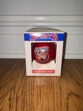 Vintage 1995 1996 Chicago Bulls 72 10 Christmas Ornament Collectors Series Box picture