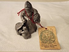 Vintage 1983 + Very Rare Bruce Feddema Fine Pewter Signed Santa Sculpture #249 picture