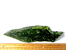 Jade black green slab gem grade 7x2x1/4