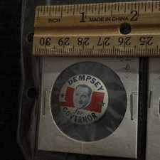 Rare VTG 1962 Campaign Button: CT Governor John Dempsey Connecticut Pin Democrat picture