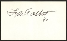 Lyle Talbot d1996 signed autograph 3x5 cut Actor in B movies C761 picture