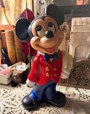 Vintage Walt Disney Prod Mickey Mouse Chalkware Figure Red Tuxedo Figurine picture