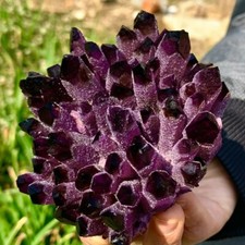 300-400g Large Natural Crystal Amethyst Phantom Cluster Healing Mineral Rocks picture
