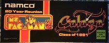 Namco 20 Year Reunion Ms Pacman Galaga Arcade Marquee 23
