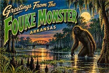 Fouke Monster 4x6 Modern Postcard Fantasy Arkansas folklore E335 picture