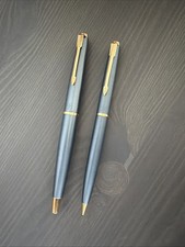 Parker 45 - 1960 Set Blue Fountain Pen & Parker Lead Pencil Un-inked picture