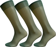 3 Pairs Mens Sheer Socks OTC Men Silk Ultra Thin Dress Sock One Size Green... picture
