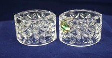 Pair of Waterford Crystal Lismore Collection Napkin Rings Oval Shape TV691 picture