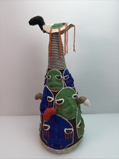 Vintage Yoruba Hand Beaded Ceremonial Crown Folk Art AS IS picture