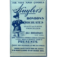 Huyler's Bonbons New York 1897 Victorian Ad AE9-TS10 picture