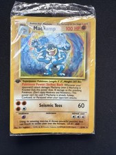 Pokémon TCG Machamp Holo 1st Edition Base Set Rare Card 8/102 Sealed picture