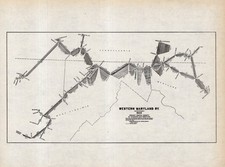 1932 Antique Western Maryland Railway Map Freight Traffic Density Map 2732 picture