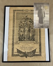 WWI French Memorial Diploma US HQ, 9th INF, 2nd DIV Manchus KIA 1918 Soissons picture