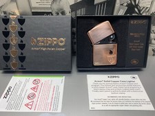 Zippo 46171, Zippo Limited Edition Solid Copper Case Armor Lighter, Black Insert picture