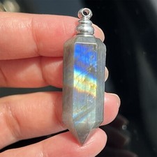 1pc Natural colorful labradorite Perfume Bottles Quartz Crystal Pendant healing picture