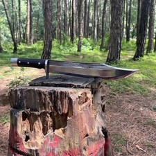 Custom Handmade Carbon Steel Blade Survival Bowie Knife | Hunting Knife Camping picture