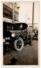 1920's Original Photo of Proud Owner Henry H and His Ford Model T Touring Car picture