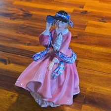 VTG Royal Doulton Top O' The Hill Figurine HN 1849 Pink Dress Bone China England picture