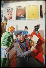 Photo:Red Grooms 1978 Artist with Bookstore Sculpture Figures picture