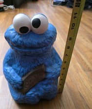 Vintage COOKIE MONSTER  Coin Bank Ceramic P-453 Sesame Street 1980 Muppets 1970s picture