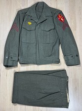 WW2 USMC 2nd Marine Division Corps Uniform SET Tunic Trousers Jacket NAMED picture
