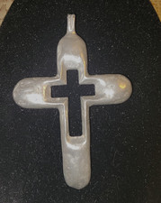 Vintage Mid-Century Southwest Sandcast Silver Cross Pendant Only - Stamped UITA picture