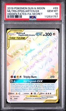 Pokemon TCG Moltres & Zapdos & Articuno GX 69/68 Hidden Fates Secret Rare PSA 10 picture
