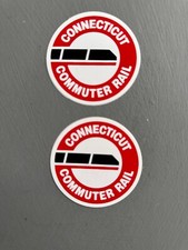 2 VTG. CONNECTICUT COMMUTER RAIL STICKERS/DECALS  SHORE LINE EAST RAILROAD picture