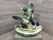 Vintage MCM 1954 LANE & CO ~ FLYING MALLARD DUCK TV LAMP/PLANTER ~ L.A. CA READ picture
