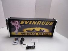 Evinrude outboard Black/Yel LED Display lighted sign lightbox Wall hanging Light picture