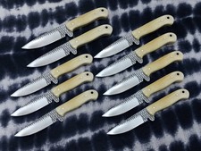 LOT OF 10 Custom Handmade 8” Skinners Knives Made From File picture