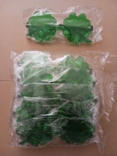 10 Pairs  Shamrock Sunglasses, Green Four Leaf Clover Glasses , New picture