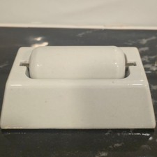 Vintage Premier Moistener NO.6 Defiance Mfg NY Porcelain Stamp Roller Brass Bar picture