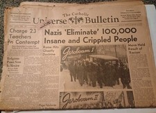 Rare Morbid 1940 Newspaper The Catholic Universe Bulletin picture