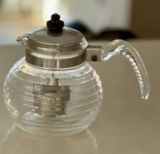 VTG McKee Glasbake Beehive Stove Top Glass Tea Kettle w/ Tea Ball Infuser  picture