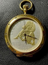 (Working) US Mint 1995 LIBERTY Collectible Men's pocket/desk watch picture