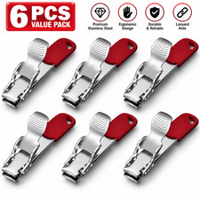 6X Victorinox Swiss Made Red Nail Clipper With Lanyard Hole - Stainless Steel picture