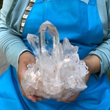3.98LB Large Natural White Quartz Crystal Cluster Rough Specimen Healing Stone picture