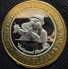 ⭐️PLAZA HOLLYWOOD CLASSICS HOTEL & CASINO Limited Edition 999% .6 Oz Pure Silver picture