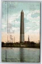 Vintage Washington Monument Postcard Washington D.C. 1907 Postmarked picture