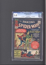Amazing Spider-Man 9 CGC 3.0 Origin and 1st App of Electro (Max Dillon) 1964 picture