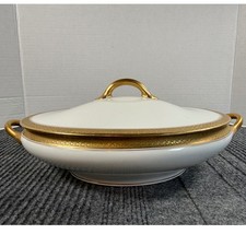 Charles Field Haviland Limoges France Gold Encrusted Covered Vegetable Tureen picture