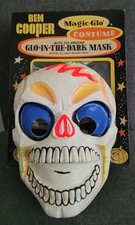Vintage Ben Cooper Halloween Costume Boney Skeleton Glitter Glo Original Box picture