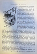 1886 Joel Chandler Harris Short Story Trouble On Lost Mountain picture