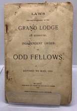 1908 Grand Lodge of Missouri Odd Fellows Independent Order - Booklet - No Cover picture