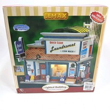 Lemax 2007 Quick Clean Laundromat #75511 Plymouth Corners Christmas Village picture