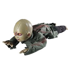 Scary Animated Crawling Baby Halloween Prop Zombie Ghost Baby Doll Haunted Décor picture