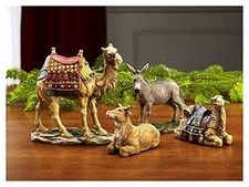 Three Kings Gifts Nativity Animals Set, 4-Piece Polystone Standing and Sittin... picture